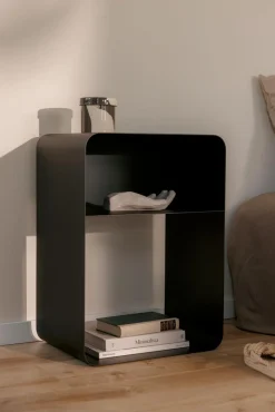 Hot Metallbude Nachttisch Damio Schwarz