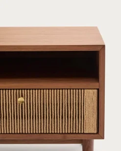 Outlet Kave Home Nachttisch Elan Walnuss