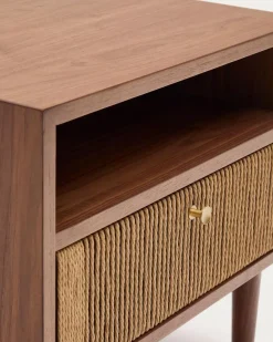 Outlet Kave Home Nachttisch Elan Walnuss