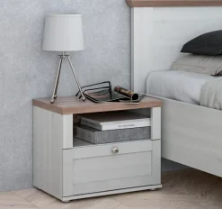 Clearance FORTE Nachttisch Iloppa SZ Weiß