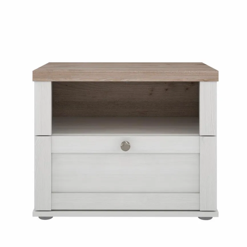 Clearance FORTE Nachttisch Iloppa SZ Weiß