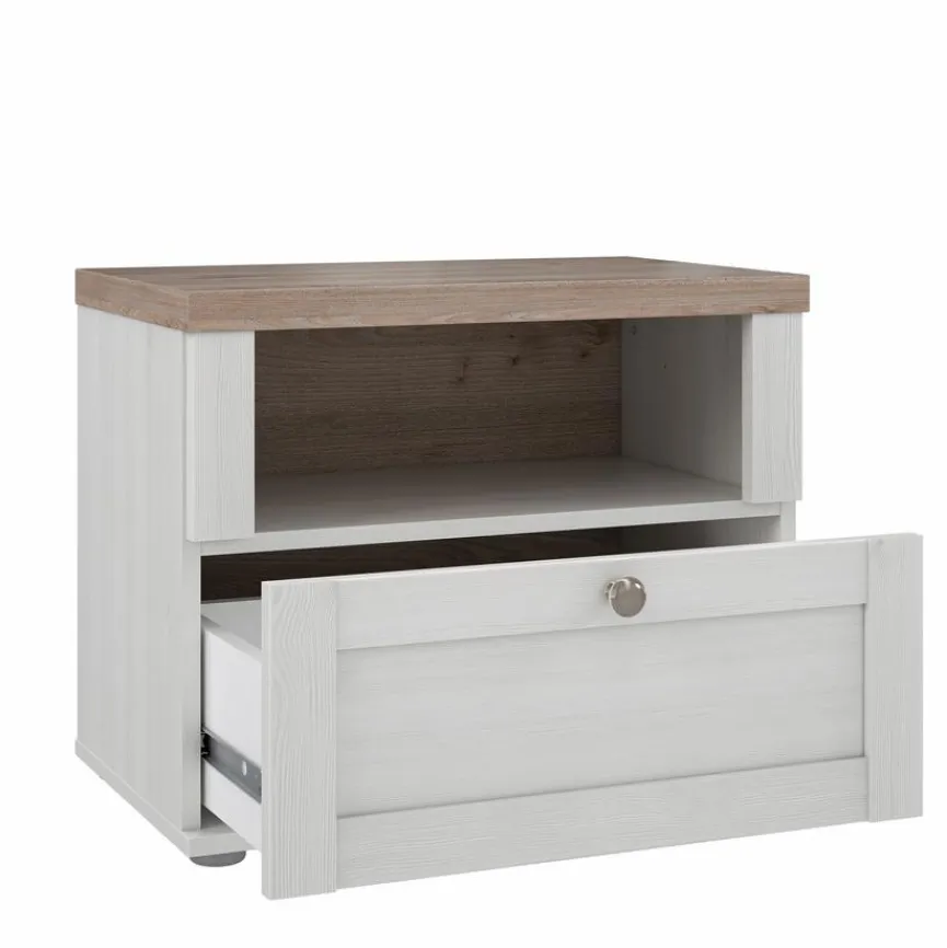 Clearance FORTE Nachttisch Iloppa SZ Weiß