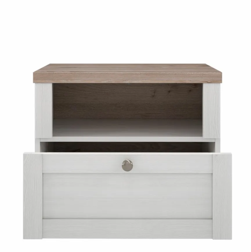 Clearance FORTE Nachttisch Iloppa SZ Weiß