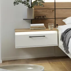 Clearance Musterring Nachttisch Madiva Weiß