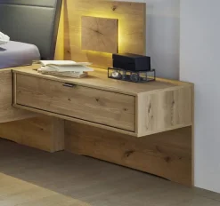 New Wiemann Nachttisch Naxos 2er Set Eiche Bianco