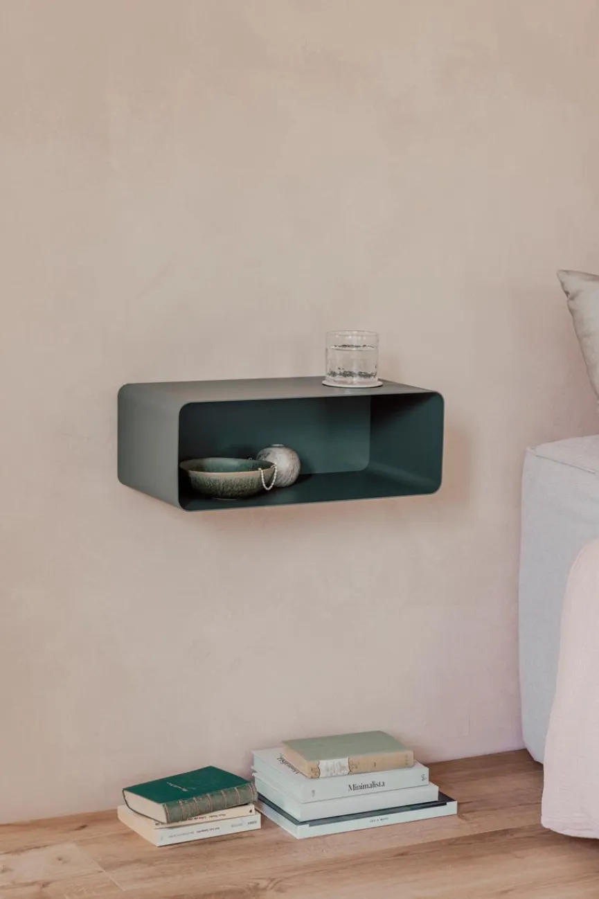 Clearance Metallbude Nachttisch Nelio Green