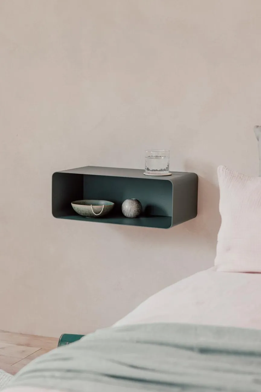 Clearance Metallbude Nachttisch Nelio Green