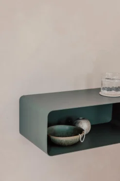 Clearance Metallbude Nachttisch Nelio Green