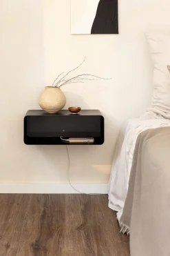 Best Metallbude Nachttisch Nelio Schwarz