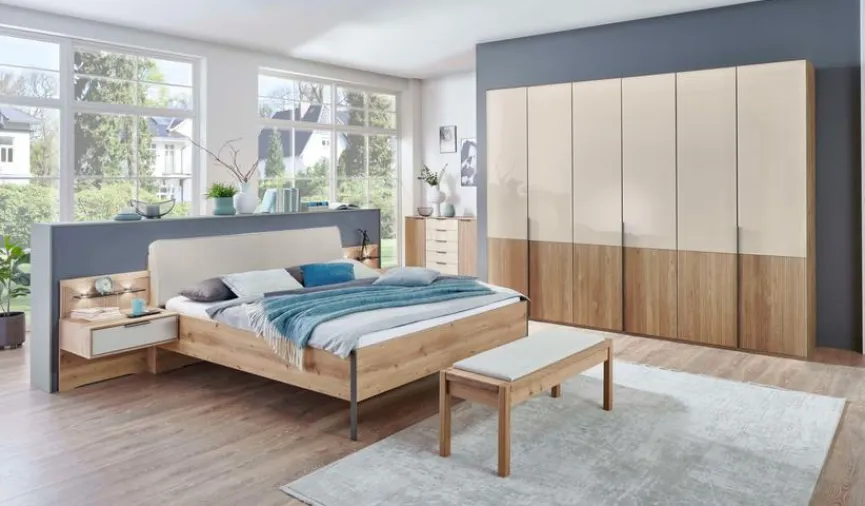 Hot Wiemann Nachttisch Valetta 2er Set Eiche Bianco