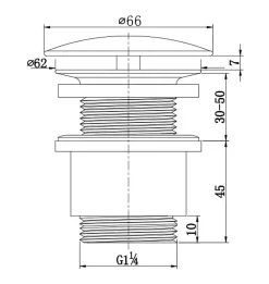 Hot Held-Möbel Permanentablauf Colmar/Vigo Schwarz
