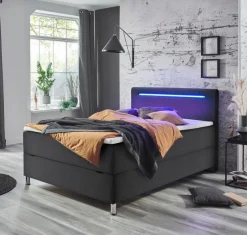 Hot meise.möbel Polsterbett Candela 120 x 200 cm Anthrazit