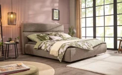 Online SCHÖNER WOHNEN-Kollektion Polsterbett Farina 180 x 200 cm Grau / Dunkelbraun