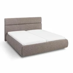 Online SCHÖNER WOHNEN-Kollektion Polsterbett Farina 180 x 200 cm Grau / Dunkelbraun