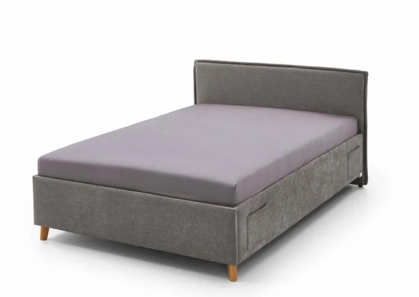 Hot meise.möbel Polsterbett Fun mit Lattenrost Grau