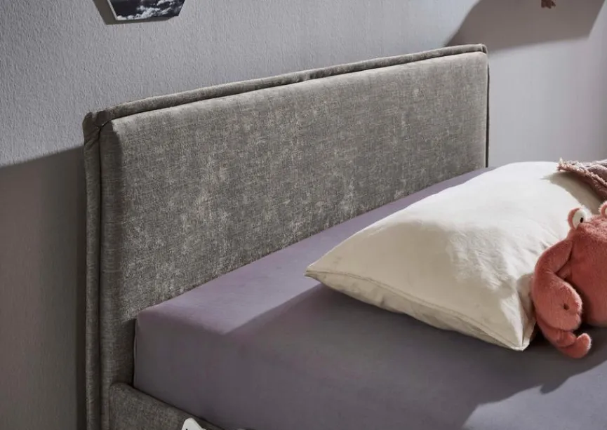 Hot meise.möbel Polsterbett Fun mit Lattenrost Grau