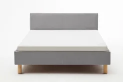 New meise.möbel Polsterbett Lena 140 x 200 cm Hellgrau