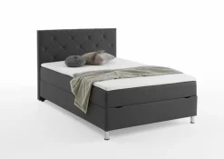 Outlet meise.möbel Polsterbett Leo 140 x 200 cm Anthrazit