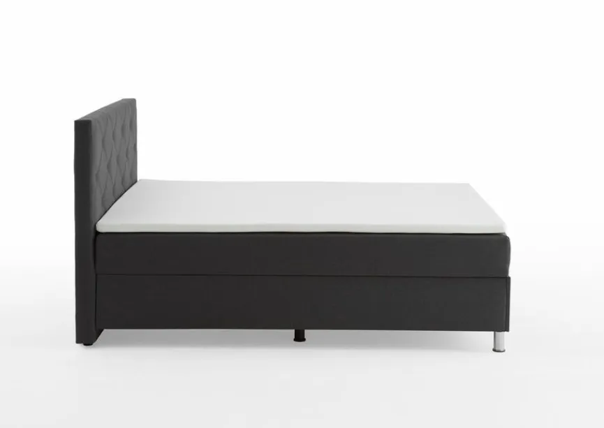 Outlet meise.möbel Polsterbett Leo 140 x 200 cm Anthrazit
