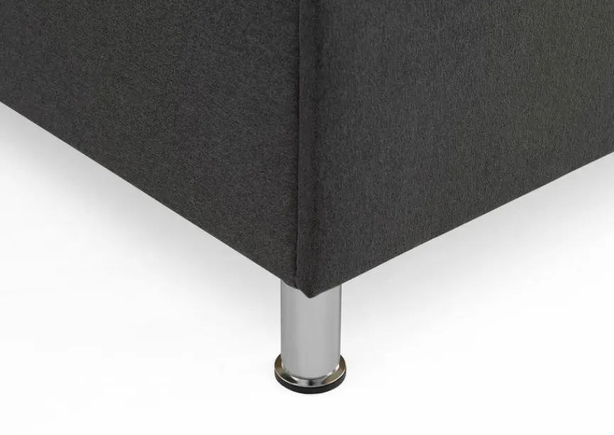 Outlet meise.möbel Polsterbett Leo 140 x 200 cm Anthrazit