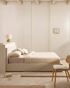 New Kave Home Polsterbett Nahiri 180 x 200 cm Beige