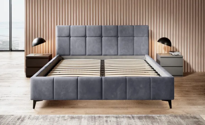 Polsterbett Naomi 180 x 200 cm Anthrazit