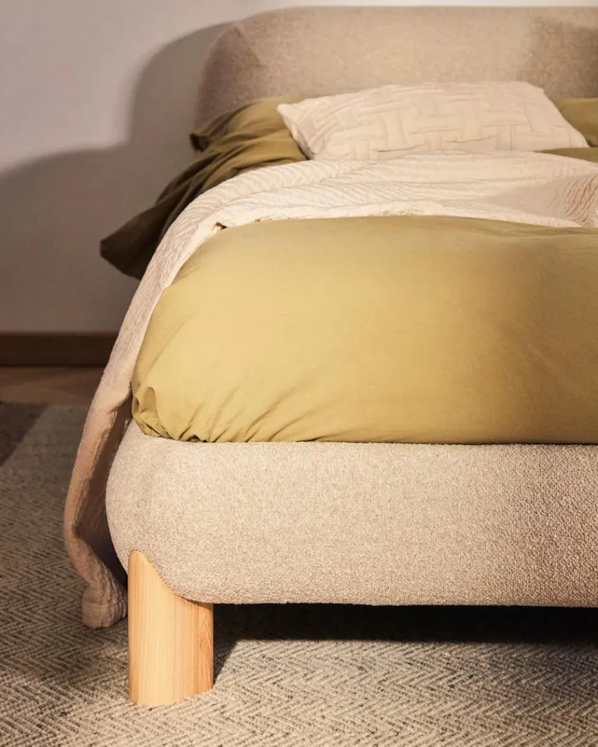 Online Kave Home Polsterbett Odina 180 x 200 cm Ecru