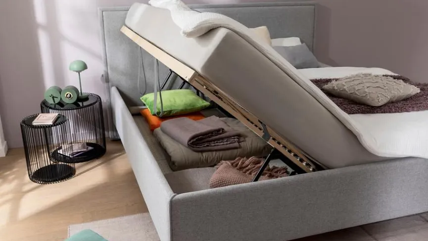 New CASEDO Polsterbett Pinto 180 x 200 cm Silber