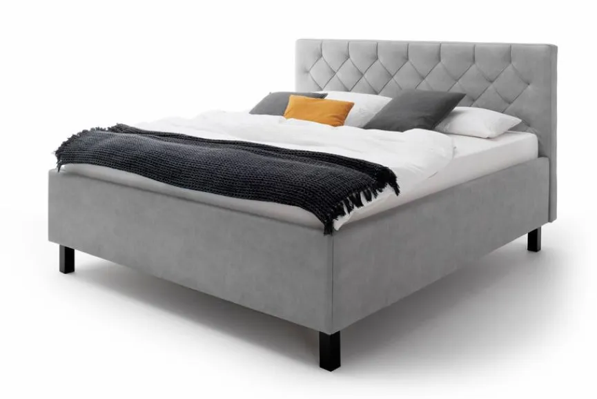 meise.möbel Polsterbett San Remo 180 x 200 cm Hellgrau