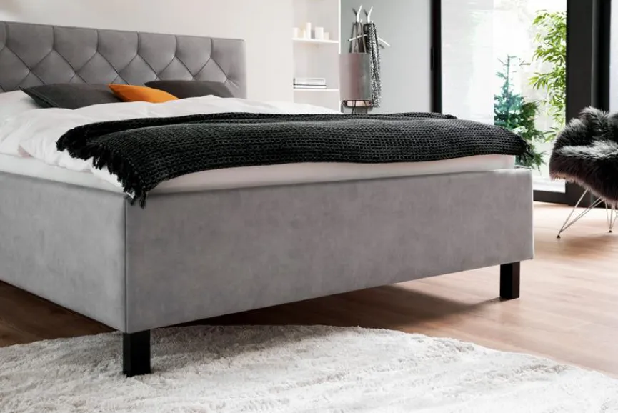 meise.möbel Polsterbett San Remo 180 x 200 cm Hellgrau