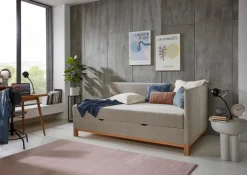 Outlet meise.möbel Polsterbett Santos 120 x 200 cm Taupe