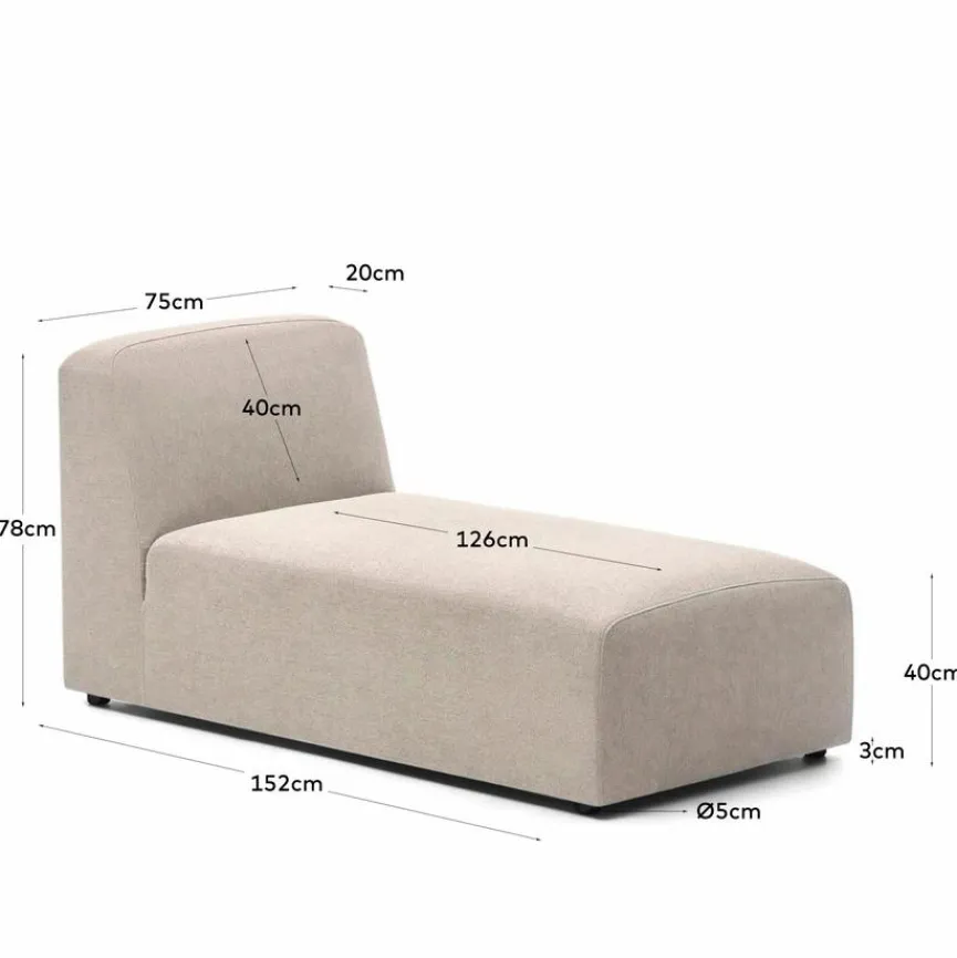 New Kave Home Recamiere Neom Beige