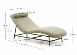 Outlet Kave Home Recamiere Osla Hellgrün