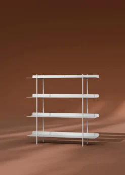 Discount Metallbude Regal Tharon Weiß