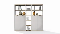 Best Regalwandkombi Padua Grau / Eiche