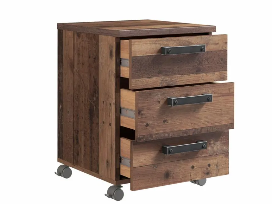 Clearance FORTE Rollcontainer Clif Dunkelbraun