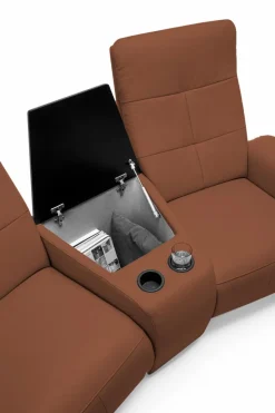 Clearance Exxpo by Gala Rundsofa mit Zwischentisch Tivoli Cognac