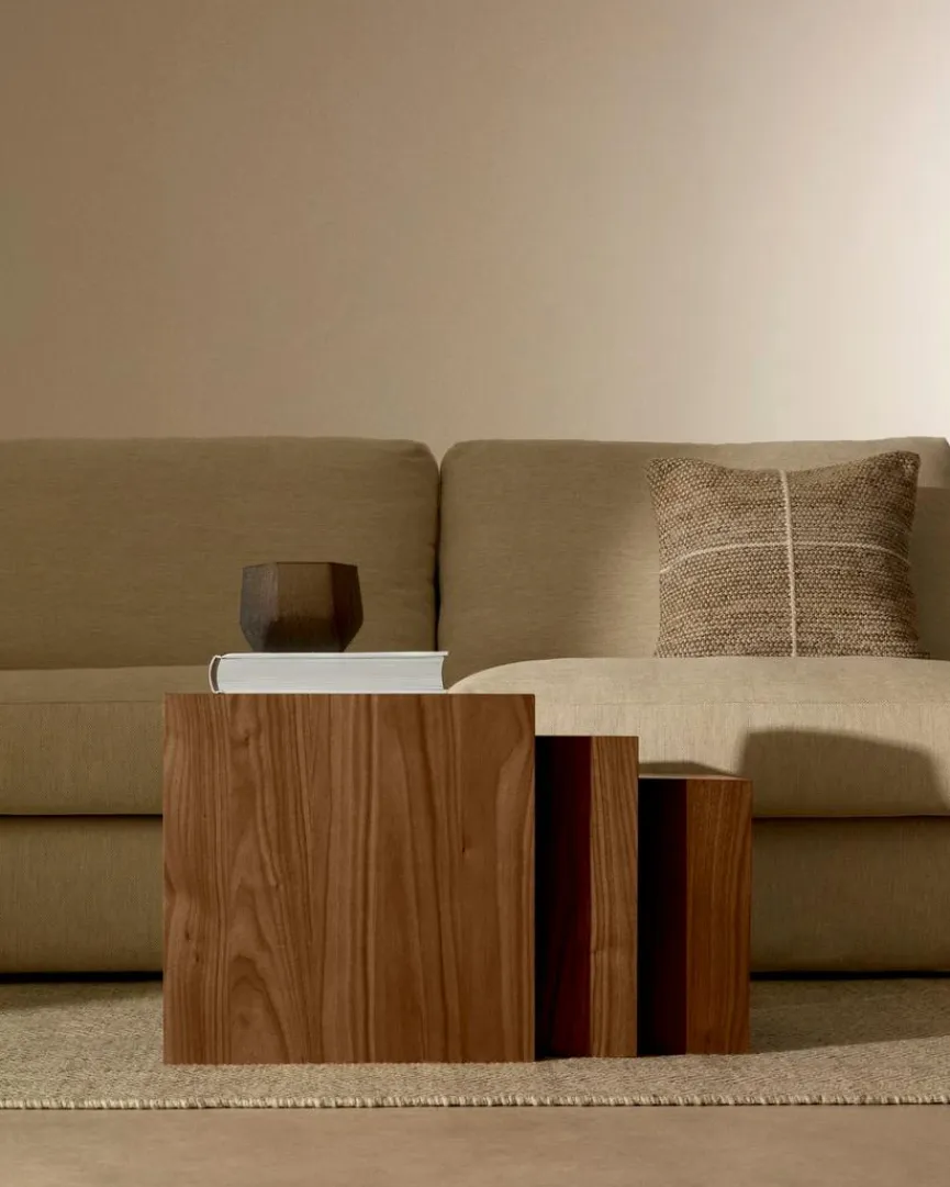 Best Kave Home 3-Satztisch Litto Nussbaum