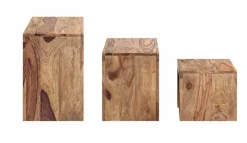 Outlet WOLFMÖBEL 3-Satztisch Yoga Sheesham