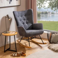 Sale BOOOM Schaukelstuhl Mora Anthrazit