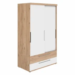 Sale Paidi Schiebetürenschrank Fionn 124 x 207 cm Eiche / Weiß