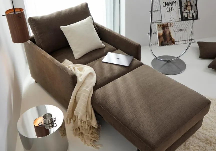 Outlet INNOVATION LIVING Schlafsessel Neah Slim Cedar Brown