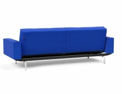 Outlet INNOVATION LIVING Schlafsofa mit Armlehnen Splitback Chrom Ultramarine