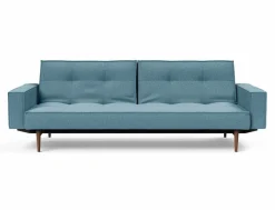 Best INNOVATION LIVING Schlafsofa mit Armlehnen Splitback Styletto dunkel Light Blue