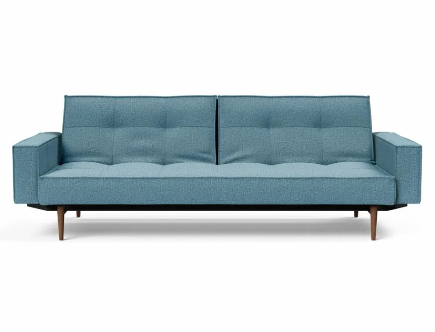 Best INNOVATION LIVING Schlafsofa mit Armlehnen Splitback Styletto dunkel Light Blue