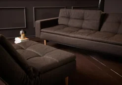 INNOVATION LIVING Schlafsofa mit Armlehnen Dublexo Styletto hell Chocco