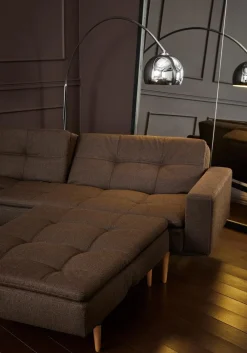 INNOVATION LIVING Schlafsofa mit Armlehnen Dublexo Styletto hell Chocco