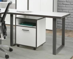 FORTE Schreibtisch Keflavik Weiß