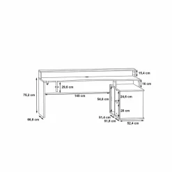 FORTE Schreibtisch Tezaur