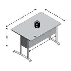 Best FMD Schreibtisch Calvia, 120 x 80 cm Alteiche